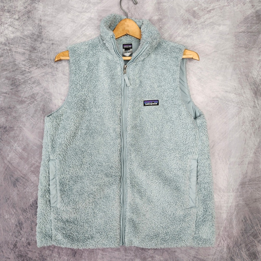 Patagonia Womens Los Gatos Fleece Vest M Medium Thermal Blue Full Zip 25217 FA24